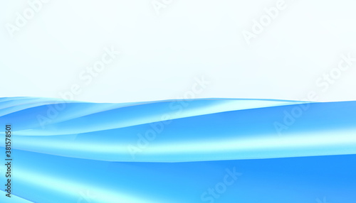 Abstract Curves Background and Wave Geometric Concept with Minimal Graphic Design on blue background,Inspiration Creative - 3d rendering