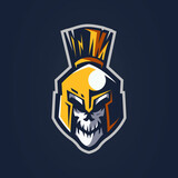 Skull Warrior Mascot Logo