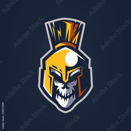 Skull Warrior Mascot Logo