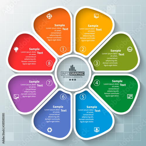 Abstract 3D Paper Infographics. Business template .Vector illustration