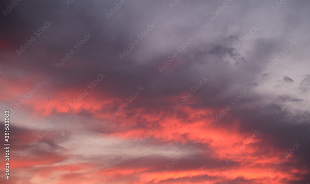 Colorful clouds at sunset