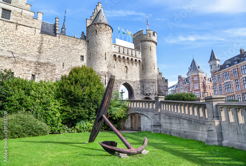 Het Steen - a medieval castle in the old city centre of Antwerp, Belgium photo