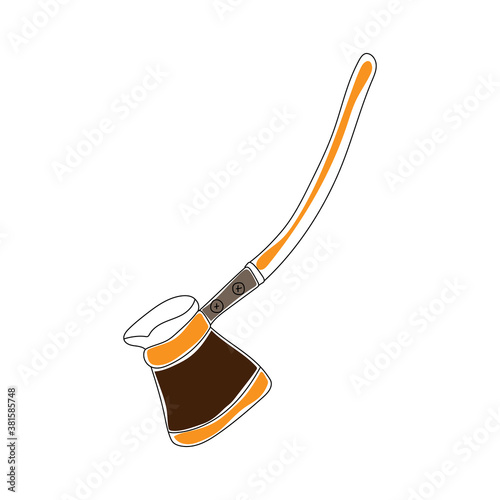 Coffee element icon line hand drawn doodle vector illustration isolated on white background. Sketch design element.