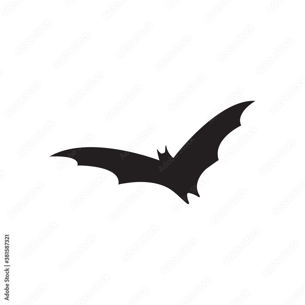 Bat flying icon design template vector isolated illustration Bat flying icon design template vector isolated illustration