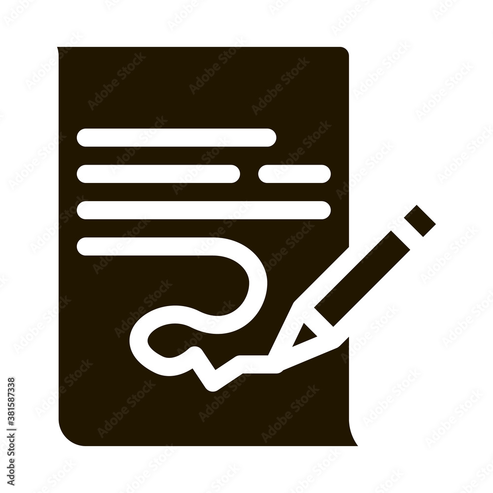 Paper List And Pencil glyph icon vector. Paper List And Pencil Sign. isolated symbol illustration Paper List And Pencil glyph icon vector. Paper List And Pencil Sign. isolated symbol illustration