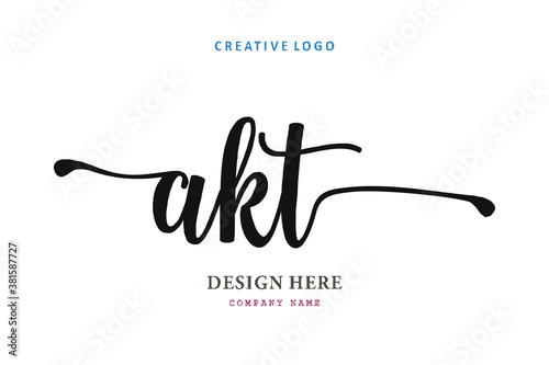 pharmacy logo letter AKT is simple, easy to understand and authoritative