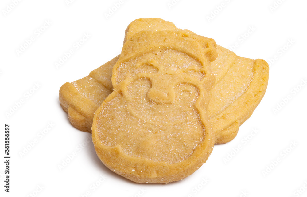 buttered christmas cookies isolated buttered christmas cookies isolated
