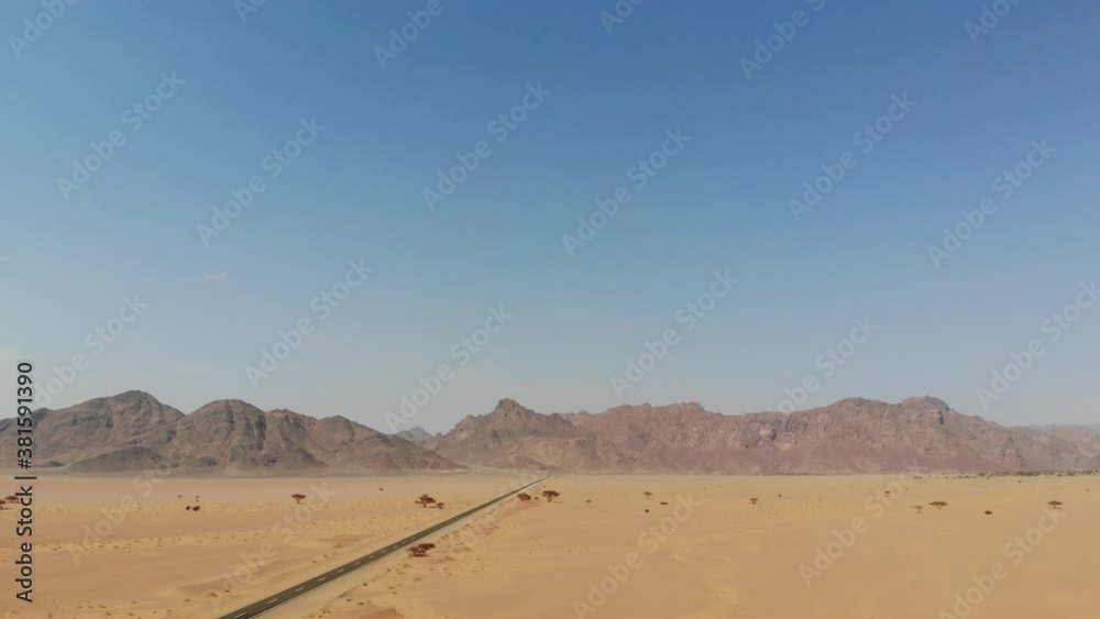 Aerial views of Saudi Arabian desert and rock formations in the Tabuk region Aerial views of Saudi Arabian desert and rock formations in the Tabuk region