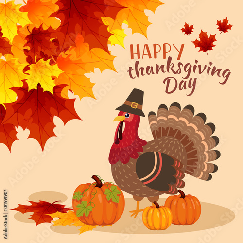 thanksgiving card background design template