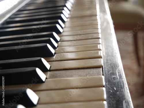 worn piano keys