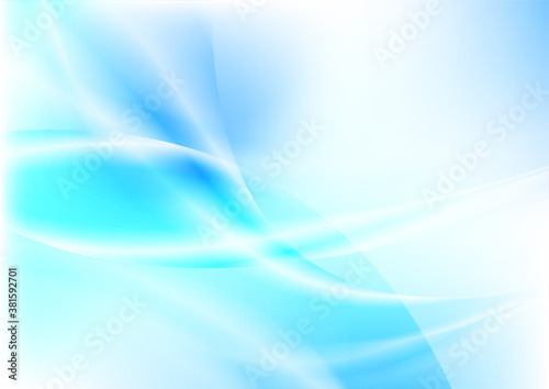 Bright shiny light blue waves abstract elegant vector background