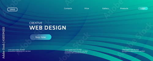 Blue Dynamic Wave. Fluid Ab...