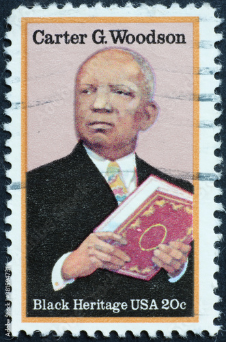 Black heritage, Carter G.Woodson on american stamp