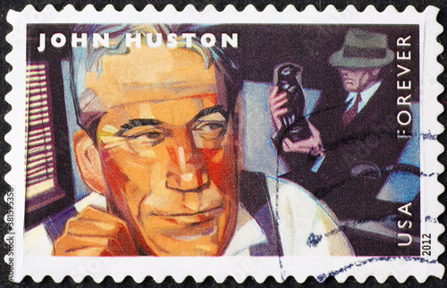 Film director John Huston on american postage stamp