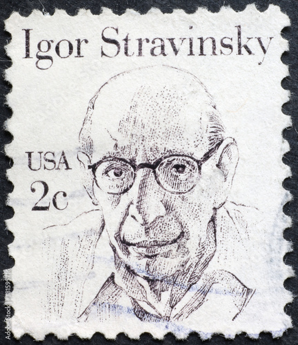 Igor Stravinsky on american postage stamp