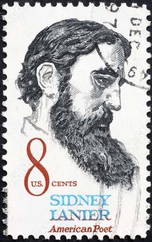 Poet Sydney Lanier on american postage stamp © Silvio