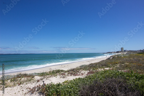 Deserted Tableview beach and sea, Cape Town