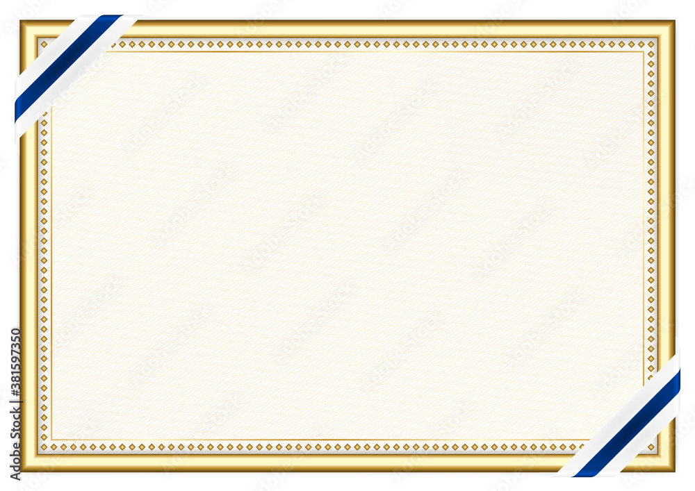 Horizontal  frame and border with Finland flag