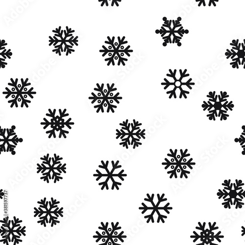 Christmas icon greeting vector seamless pattern border. Christmas New Year celebration party dinner eve. For greeting cards, social media, sale advertising. Snowflakes, balls, candies, food, gift box.