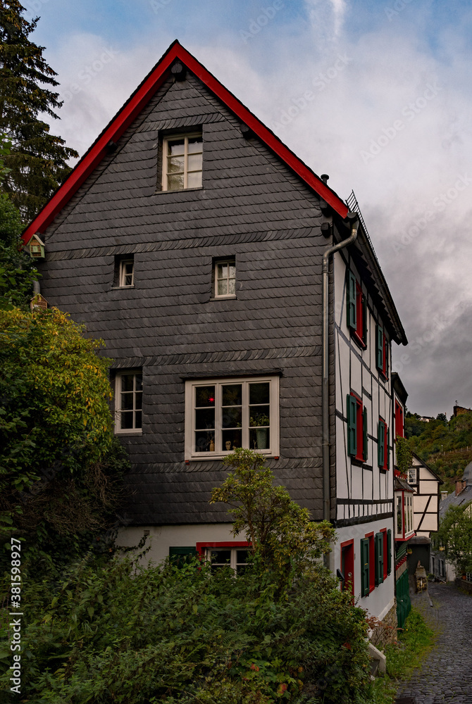 Haus in der Altstadt von Monschau in Nordrhein-Westfalen in Deutschland 