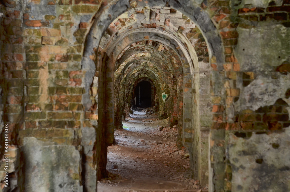 Photo of the corridor inside old fortress