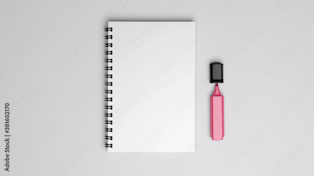 Blank white stationery on white background. Blank white stationery on white background.