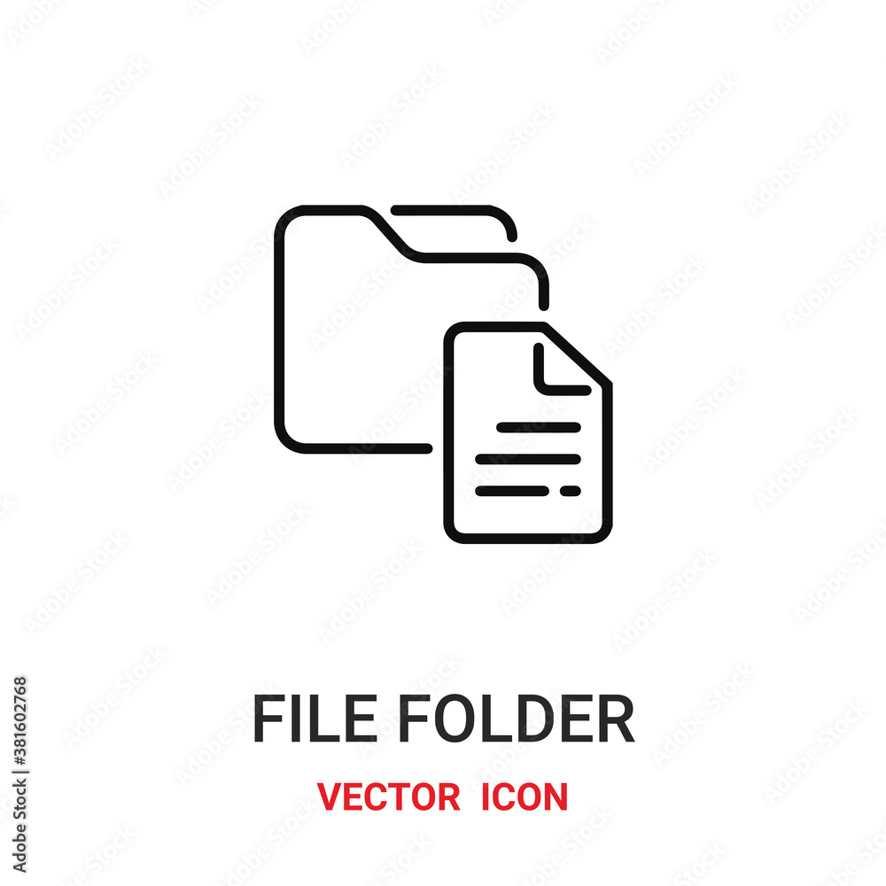 file and folder icon vector symbol. file and folder symbol icon vector for your design. Modern outline icon for your website and mobile app design.