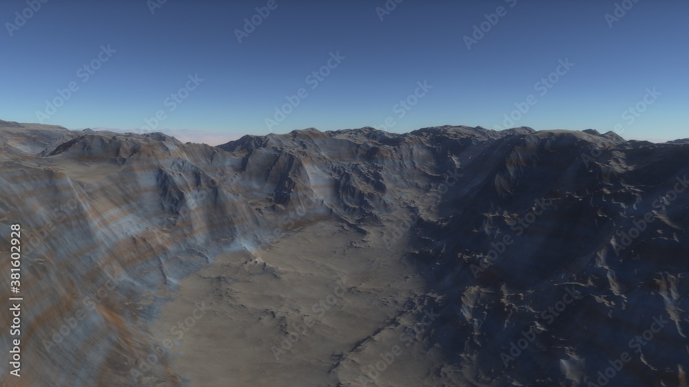 Fototapeta premium 3D Rendered Fantasy Alien Landscape - 3D Illustration