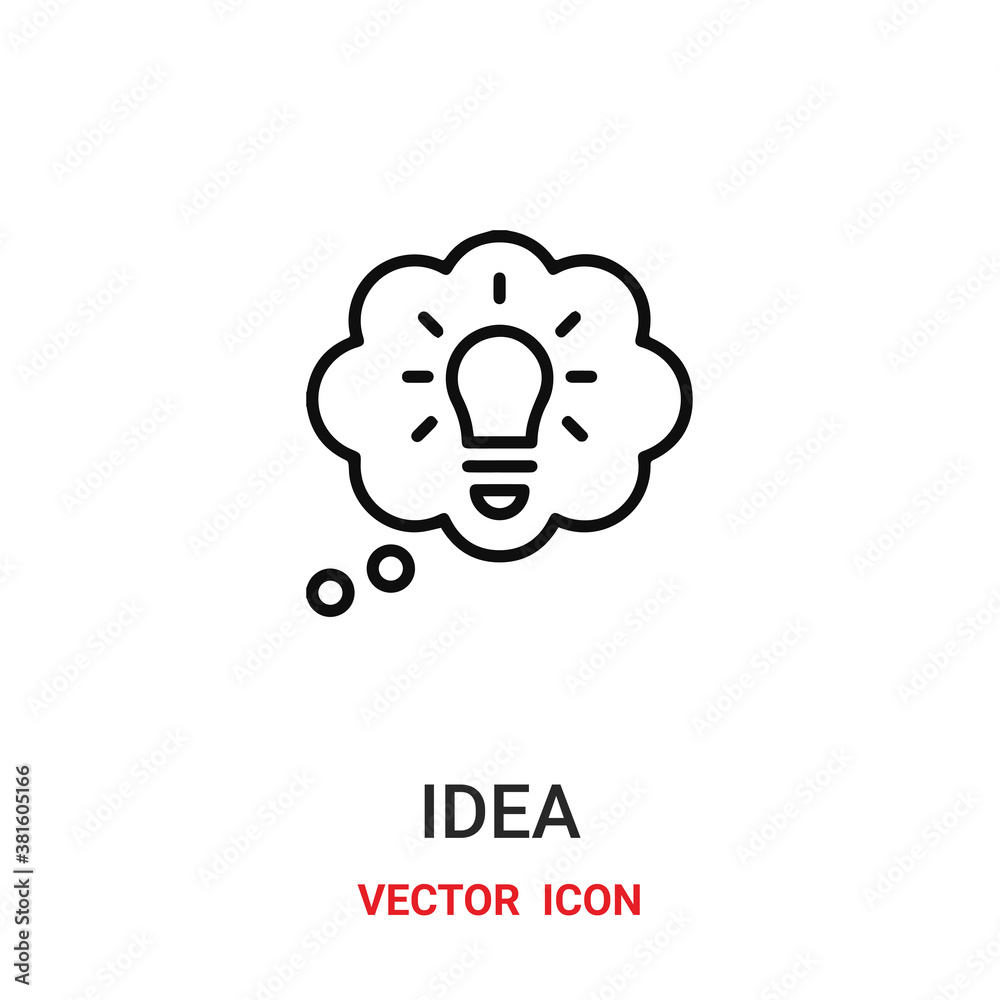 idea icon vector symbol. thinking symbol icon vector for your design. Modern outline icon for your website and mobile app design. idea icon vector symbol. thinking symbol icon vector for your design. Modern outline icon for your website and mobile app design.
