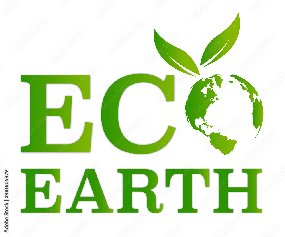 Text with Planet Earth and plant logo design. Vector Text with Planet Earth and plant logo design. Vector