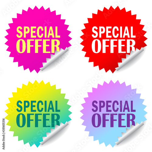 Special offer vector sticker