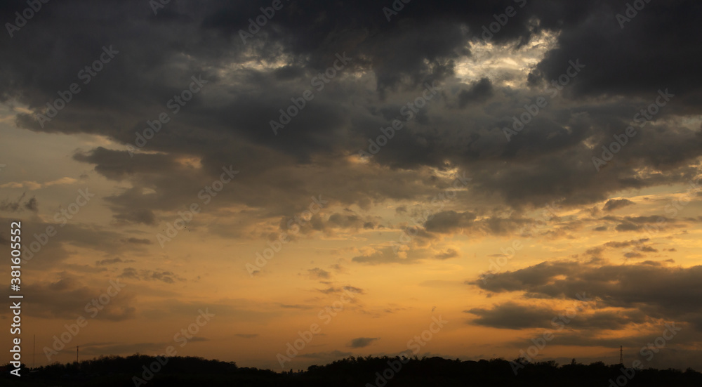 colorful dramatic sky with cloud at sunset colorful dramatic sky with cloud at sunset