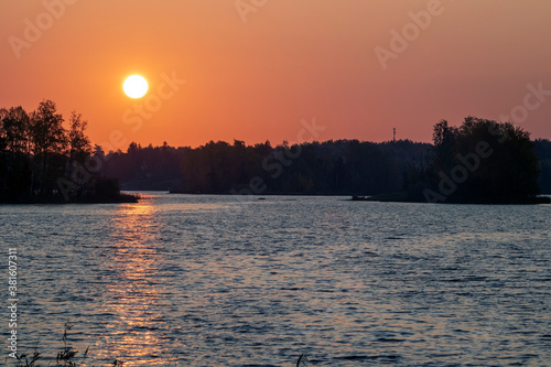 colourful sunrise in Lappeenranta, Finland