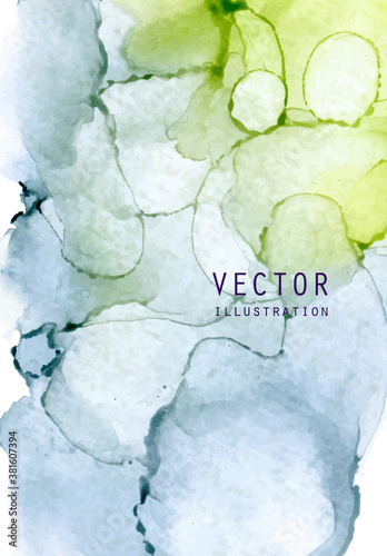 Alcohol ink vector texture. Fluid ink abstract background.