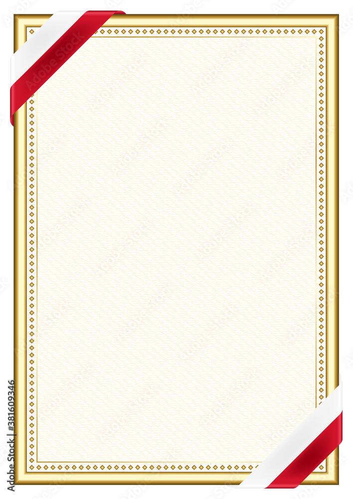 Vertical  frame and border with Malta flag