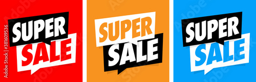 Super sale on speech bubble