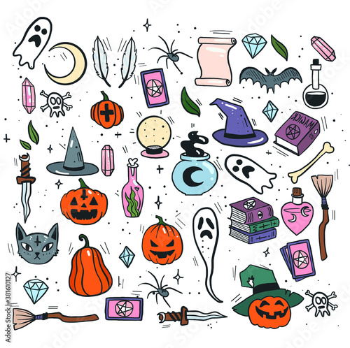 Seth is waiting for Halloween. magic items attributes of the festival of the dead and ghosts
