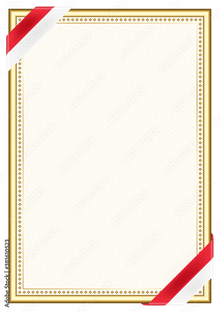 Vertical  frame and border with Singapore flag