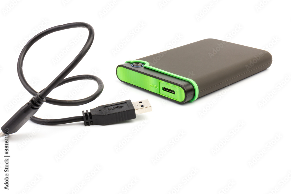 external hard drive for backup on a white background external hard drive for backup on a white background