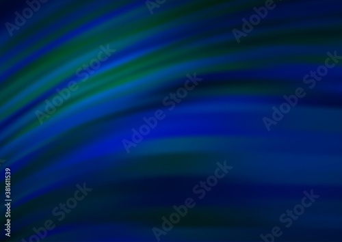 Dark BLUE vector background with liquid shapes. A vague circumflex abstract illustration with gradient. Brand new design for your ads, poster, banner.