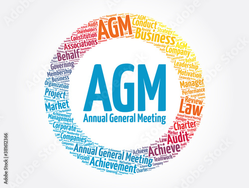 AGM - Annual General Meeting acronym, business concept background