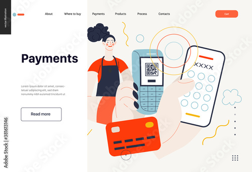 Business topics - payments, web template