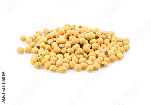 soy beans on the white background