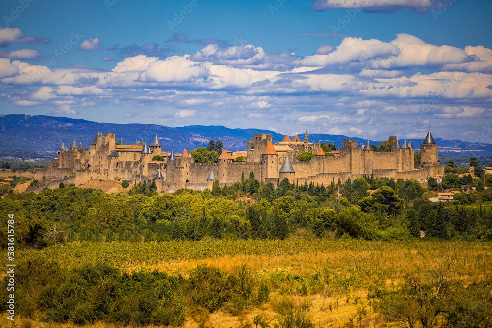 View of Carcassonne, the largest walled city in Europe

