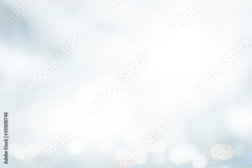 Medical health care concept: Abstract blur white snow with bokeh light winter texture background