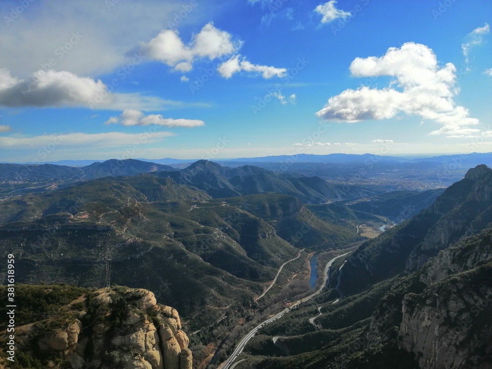 view from the mountain in barcelona