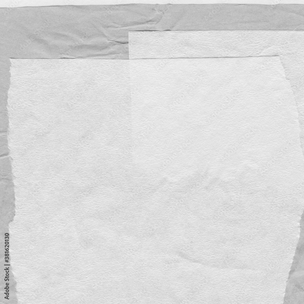 White Torn Paper Collage Close up Texture Made From Various Paper And white-torn-paper-collage-close-up-texture-made-from-various-paper-and