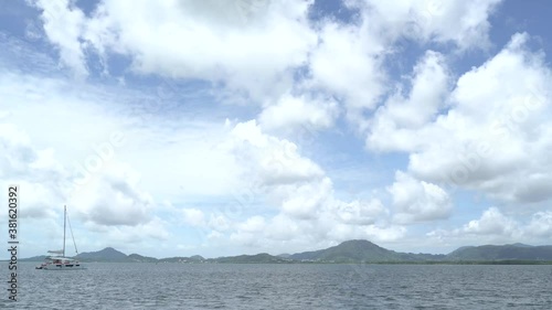 Phuket Sea Cloud mountainThailand, Background sky, bright. 4K photo