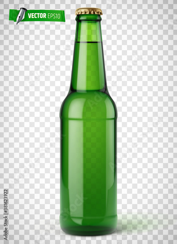 Bouteille de bière vectorielle sur fond transparent