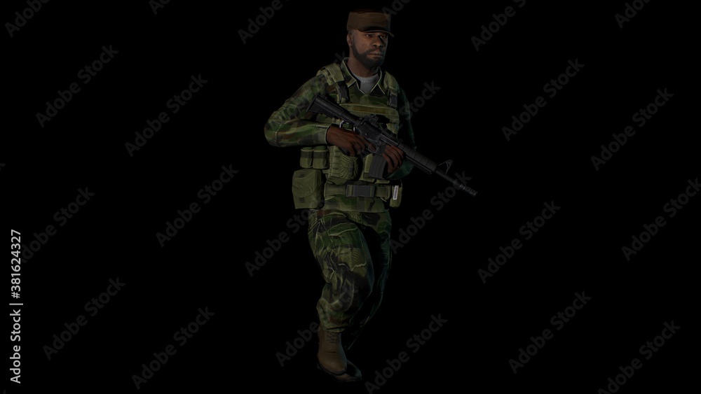 Military 3D-rendering, Male soldier 3d model Military 3D-rendering, Male soldier 3d model